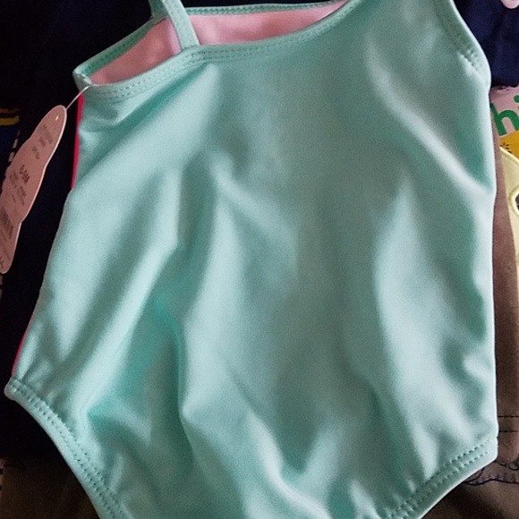 Mermaid asymmetrical strap one piece swimsuit baby - Picture 4 of 5